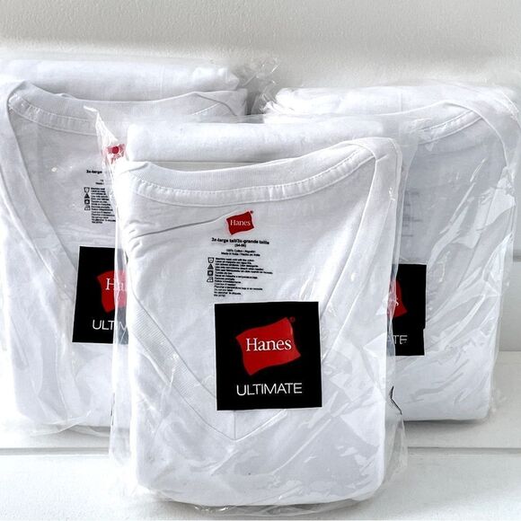 Hanes Other - Hanes Stretch Cotton 3-pack V-Neck Undershirts Lot of 3 Packs - 9 Shirts 3 XL